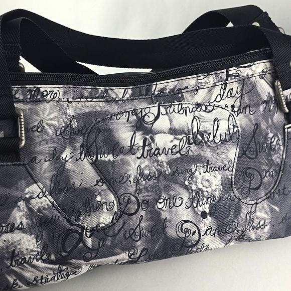 Lululemon Inky Manifesto India Yoga Commute Crossbody Gym Bag Grey Black - Picture 2 of 16